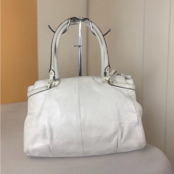 Coach Madison Kara Ivory White Leather Carryall Tote - Picture 7 of 16